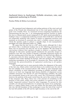 Anchored down in Anchorage - Laboratorio di Linguistica