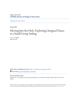 Moving Into the Holy: Exploring Liturgical Dance in a Small Group
