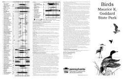 Bird Checklist of Maurice K. Goddard State Park ()