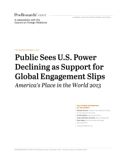 America`s Place in the World 2013 - People