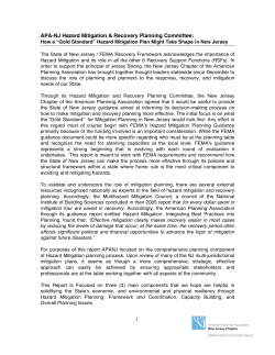 How a &ldquo;Gold Standard&rdquo; Hazard Mitigation Plan Might