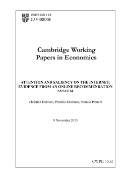 CWPE1532 - University of Cambridge