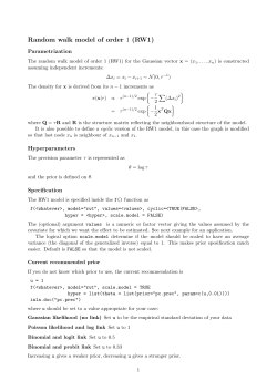 Random walk model of order 1 (RW1)