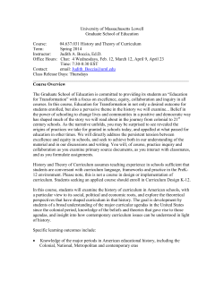04.637.031 History and Theory of Curriculum Term