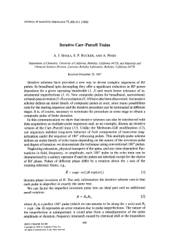 Iterative Carr-Purcell Trains [II - University of California, Berkeley