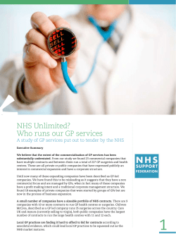NHS Unlimited? Who runs our GP services