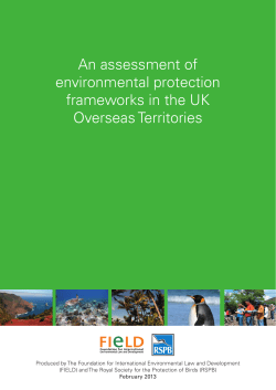 An assessment of environmental protection frameworks in