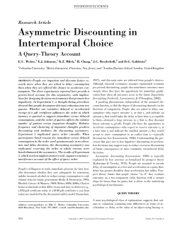 Asymmetric Discounting in Intertemporal Choice