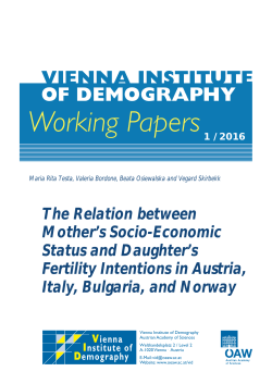 The Relation between Mother`s Socio