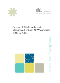 Survey of tidal limits and mangrove limits in NSW estuaries 1996 to