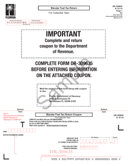 DR-309635 - Florida Department of Revenue