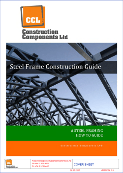 COVER SHEET - Precision Steel Framing New Zealand