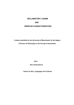 declamatory ludism and senecan characterisation