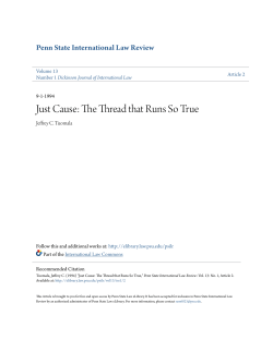 Just Cause: The Thread that Runs So True