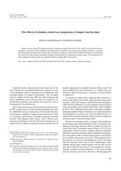 The effects of stimulus context on components of simple reaction time