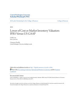 Lower of Cost or Market Inventory Valuation: IFRS Versus US GAAP