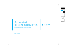 Current accounts - our bank charges explained