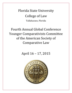 Florida State University College of Law Fourth Annual Global