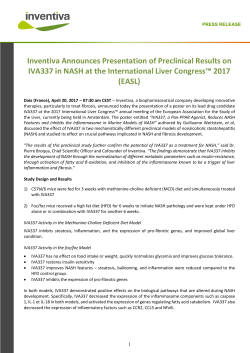 Inventiva Announces Presentation of Preclinical