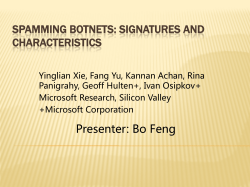 Spamming Botnets: Signatures and Characteristics