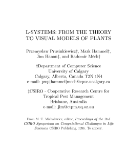 l-systems: from the theory to visual models of plants