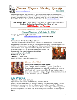 Galerie Copper Weekly Gazette