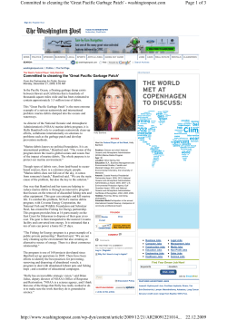 Page 1 of 3 Committed to cleaning the `Great Pacific Garbage Patch