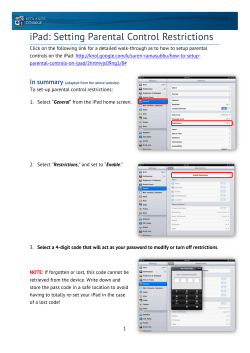 iPad: Setting Parental Control Restrictions