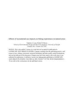 Effects of recreational use impacts on hiking experiences in natural