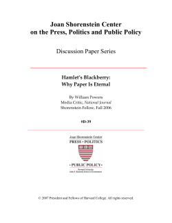 Hamlet`s Blackberry: Why Paper Is Eternal