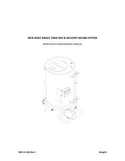 MCB202 EF Single Mix Bicarb System