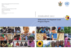 ZIMBABWE 2012 Millennium Development Goals Progress
