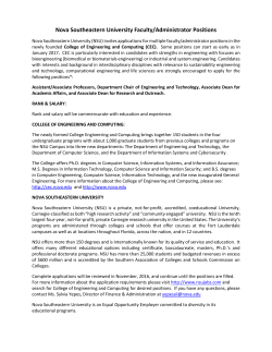 Open Positions - College of Engineering and Computing