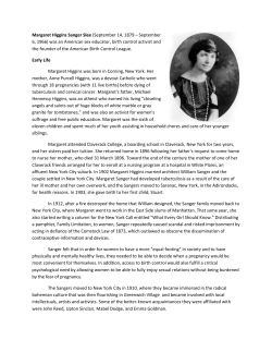 Margaret Higgins Sanger Slee (September 14, 1879 &ndash; September 6