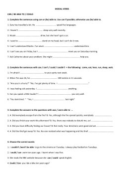 Ficha 31 Modal verbs