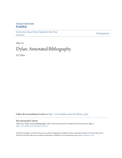 Dylan: Annotated Bibliography - Exhibit