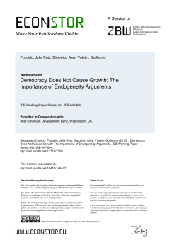 Democracy Does Not Cause Growth:The Importance of