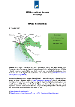 EFRI International Business Workshops TRAVEL INFORMATION
