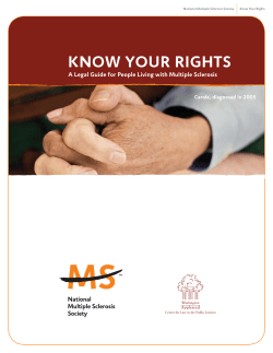 Know Your Rights - National Multiple Sclerosis Society