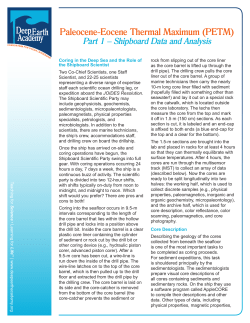 Ship-board data and analysis