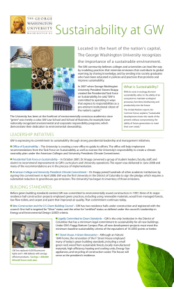 Sustainability at GW - The George Washington University