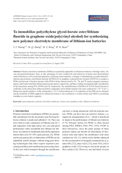 To immobilize polyethylene glycol-borate ester/lithium fluoride in