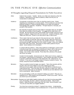 Public Executive Presentation Handout