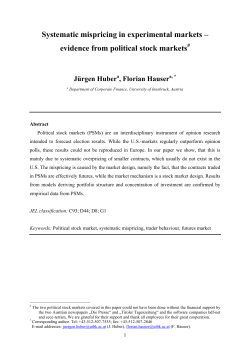 Systematic Mispricing in Experimental Markets &ndash; Evidence from