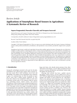 Applications of Smartphone-Based Sensors in Agriculture: A