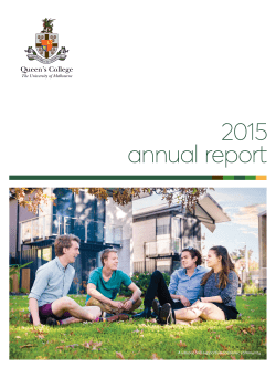 2015 annual report - Queen`s College