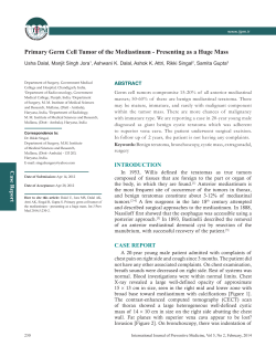 Primary Germ Cell Tumor of the Mediastinum