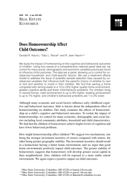 Does Homeownership Affect Child Outcomes?