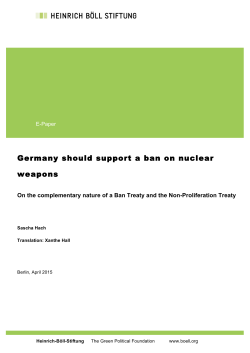 Germany should support a ban on nuclear weapons - Heinrich