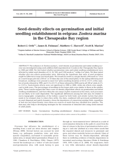 Seed-density effects on germination and initial seedling